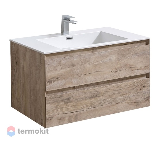 Тумба под раковину Vincea Luka 100 подвесная N.Wood VMC-1L100NW
