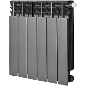 БиМеталлические радиаторы STOUT TITAN 500 с нижним подключением Графит RAL 7024