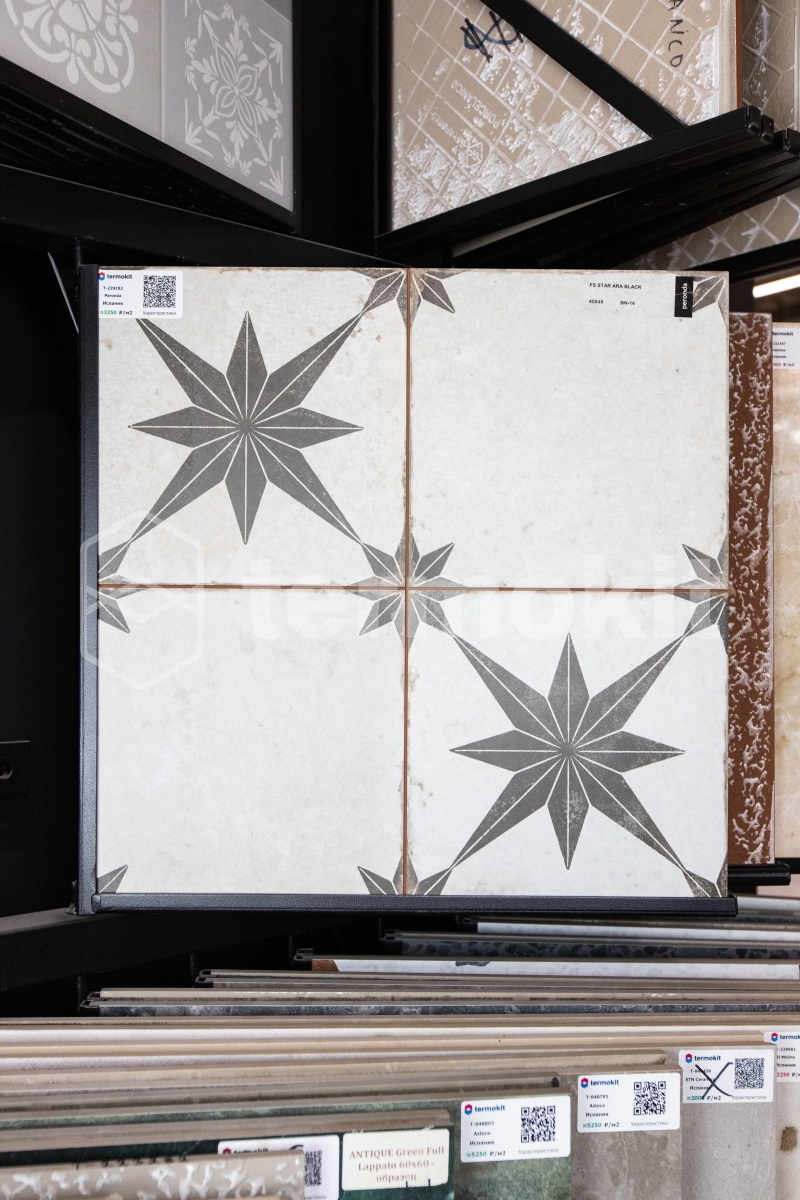 Керамическая плитка Peronda FS Star Ara Black (28148) Напольная 45х45 ...