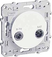 Розетка телевизионная R-TV/SAT Schneider Electric Odace Шнайдер Электрик Одас Белая S52R454