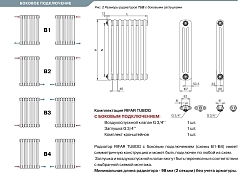 Стальной трубчатый радиатор Rifar TUBOG TUB 3052/24 секции с боковым подключением