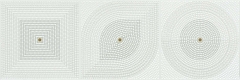 Керамическая плитка Serra Flavia 518 Geometric Decor Off White декор 30x90