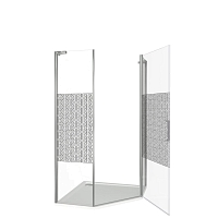 Душевой уголок Good Door Fantasy 1850x900x900 (узорчатое стекло) хром ФА00002