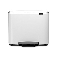 Мусорный бак Brabantia Pedal Bin Bo 11 л + 23 л белый