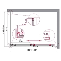 Душевой уголок Belbagno Acqua 1950x1200x900 черный матовый ACQUA-AH-1-120/90-C-NERO