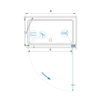 Душевой уголок RGW Hotel HO-045B (HO-011B + Z-050-2B + O-204B) 600x800x1950 черный 350604568-014