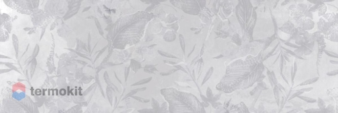 Керамическая плитка Mei Bosco Verticale BVU093 цветы серый 25x75