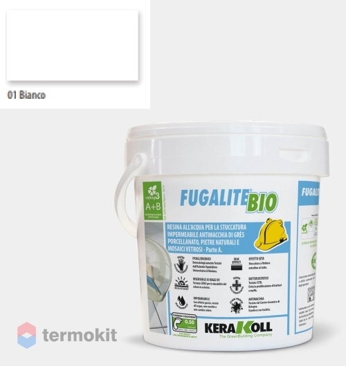 Затирка Kerakoll Fugalite Bio эпоксидная 01 Bianco 3кг