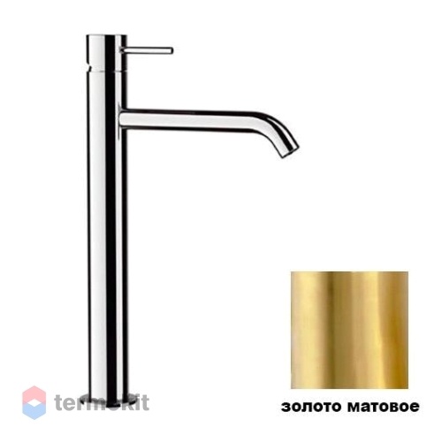 Смеситель для раковины высокий Remer X Style матовое золото X11LXLBG