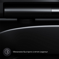 Унитаз подвесной AM.PM Spirit 2.0 с сиденьем микролифт черный матовый C701700MBSC