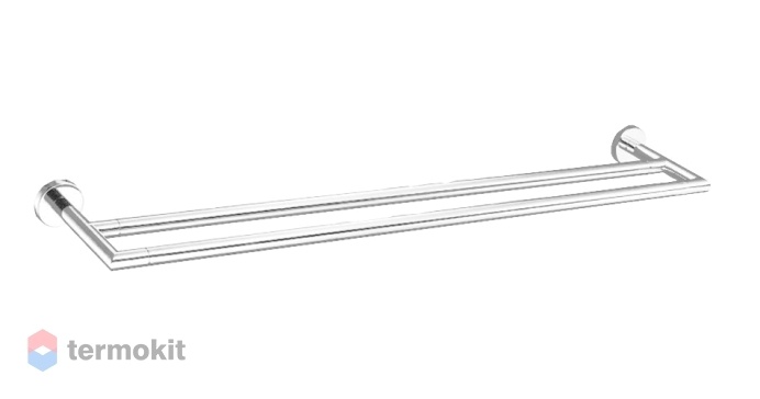 Полотенцедержатель двойной NOFER Line хром матовый 16509.S