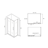 Душевой уголок ABBER Schwarzer Diamant 1950x1700x1000 черный AG30170BH-S100B