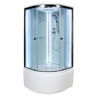 Душевая кабина Deto D 90x90 Хром (рифленое стекло) D90S LED