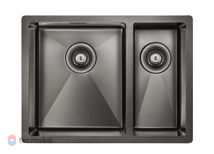 Мойка для кухни Paulmark ANNEX вороненая сталь PM545944-GML