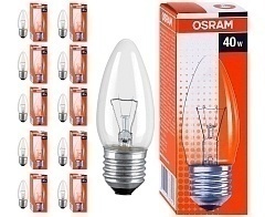 Лампа накаливания Osram CLAS B прозрачная 40W E27, 10 шт.
