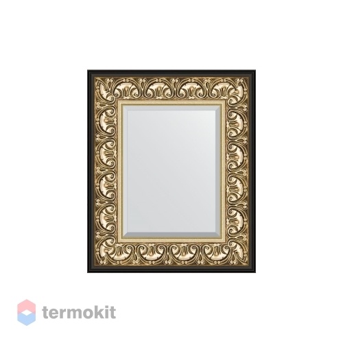 Зеркало с фацетом в багетной раме EVOFORM EXCLUSIVE 50 барокко золото BY 1373
