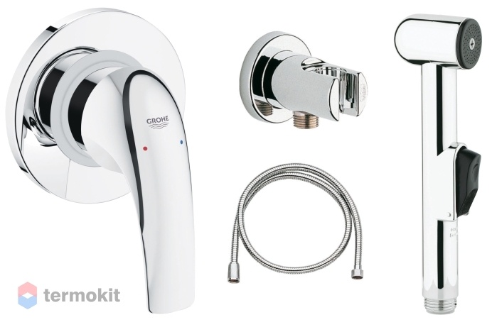 Встраиваемый смеситель с гигиеническим душем Grohe BauCurve 123072