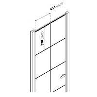 Душевая дверь NEW TRENDY NEW VARIA Black 1000x1950 Черный D-0278A УЦЕНЕННАЯ