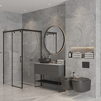 Душевой уголок PAINI Dax-DaxR 2000x1200x800 черный матовый 84YO12080