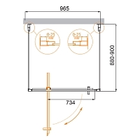 Душевой уголок Cezares Molveno 1950x1000x900 хром MOLVENO-BA2-100/90-C-Cr-IV