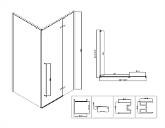 Душевой уголок Vincea Slim-N 1950x1000x1000 хром VSR-5SN1010CL