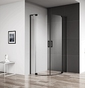Душевой уголок Cezares SLIDER 1950x800x800 черный матовый SLIDER-R-2-80/90-C-NERO