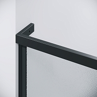 Душевой уголок Grossman Pragma 1950x1000x1000 (стекло шиншилла) левый черный матовый 120.K33.03.1010.21.02