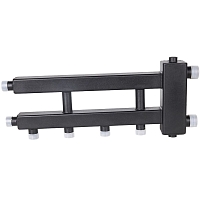 ROMMER Коллектор (дублер рядный) с гидроразделителем на 2+1 контура до 60 кВт