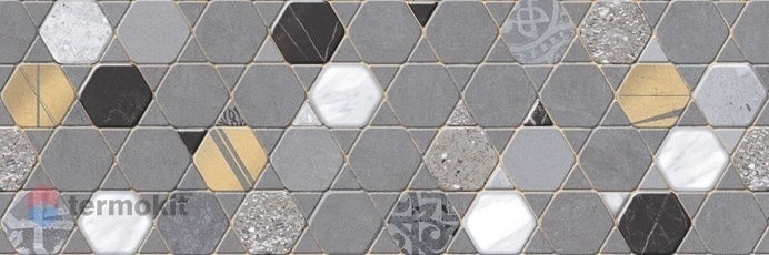 Керамическая плитка Gravita Cemento Ash Crystal Dec настенная 30x90