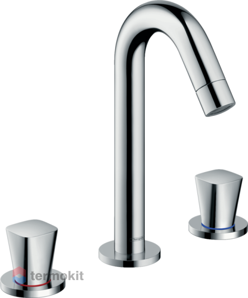 Смеситель для раковины Hansgrohe Logis 150 на 3 отверстия, со сливным гарнитуром 71133000