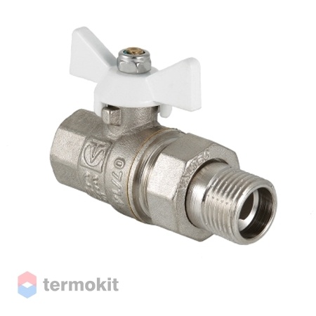 Кран шаровой Valtec Base с накидной гайкой 1/2" (белая бабочка)
