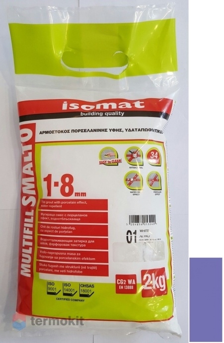 Затирка Isomat Multifill Smalto 1-8 Миконос голубой 32 (2 кг)