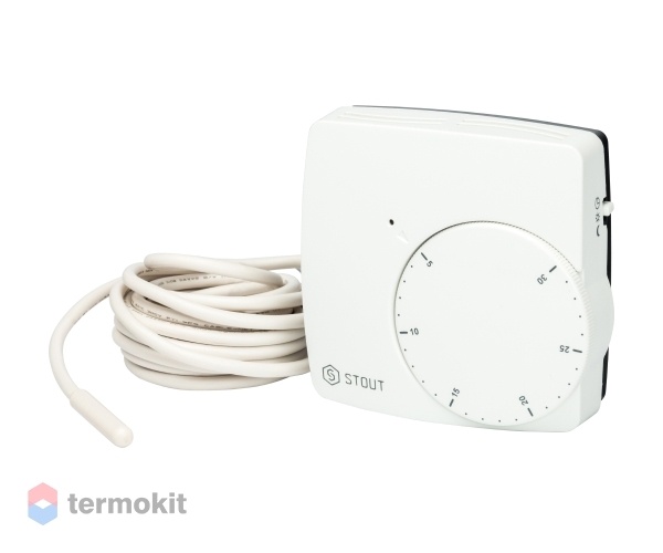 STOUT Термостат комнатный электронный WFHT-DUAL включ. дистанционный датчик «в пол» L=3 м