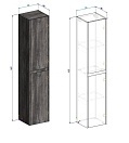 Шкаф-колонна BelBagno KRAFT подвесной Rovere Tabacco KRAFT-1600-2A-SC-RT-L