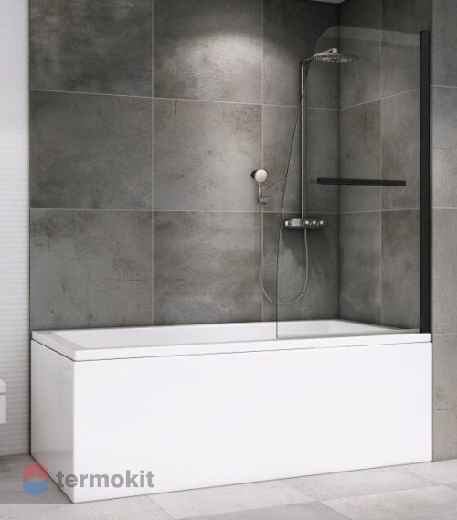 Шторка на ванну ABBER Ewiges Wasser 1400x800 черный AG50080B