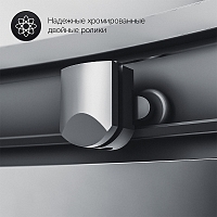 Душевой уголок AM.PM Gem 2000x1000x1000 черный матовый W90G-401-100BT