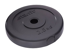 Диск пластиковый Starfit BB-203 2,5 кг, d26 мм, черный