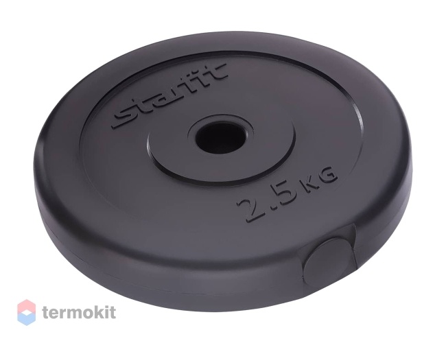 Диск пластиковый Starfit BB-203 2,5 кг, d26 мм, черный