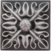 Керамическая плитка Adex Studio ADST4065 Taco Relieve Flor № 2 Volcanico вставка 3x3