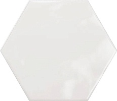 Керамическая плитка Ribesalbes Geometry Hex White Glossy настенная 15x17.3