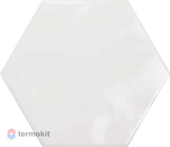 Керамическая плитка Ribesalbes Geometry Hex White Glossy настенная 15x17.3