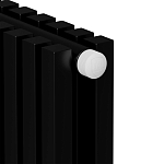 Стальные трубчатые радиаторы с нижним подключением Royal Thermo SHIFT_Q 2180 цвет черный матовый