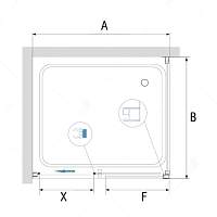 Душевой уголок RGW Passage PA-76-1B (PA-016B + Z-060-2B) 1700x800x1950 черный 350876178-14