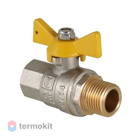 Кран шаровой газовый Valtec Valgas 1/2" НВ (бабочка)