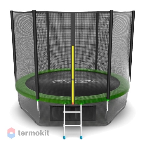 Батут с внешней сеткой и лестницей Evo Jump External 10ft (Green) + нижняя сеть