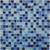 Стеклянная Мозаика Bonaparte Blue Drops (8x15x15) 30x30