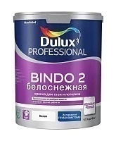 Dulux Professional Bindo 2 глубокоматовая, Краска для потолков и стен белоснежная, 4,5л