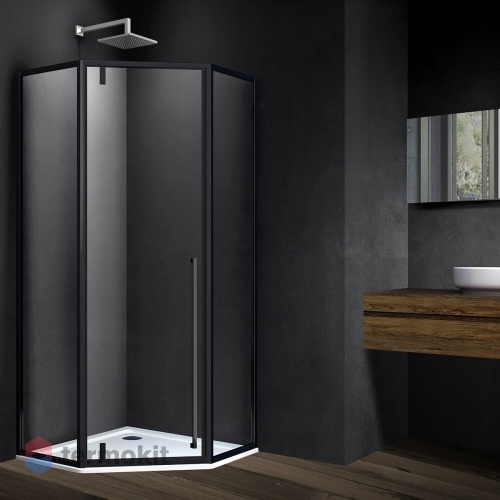 Душевой уголок Vincea Penta 1950х1000х1000 черный VSP-3P100CLB