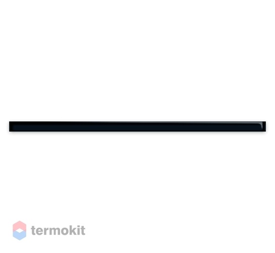 Керамическая плитка Mei Universal Glass Спецэлемент стеклянный черный 3x75 (UG1U231)