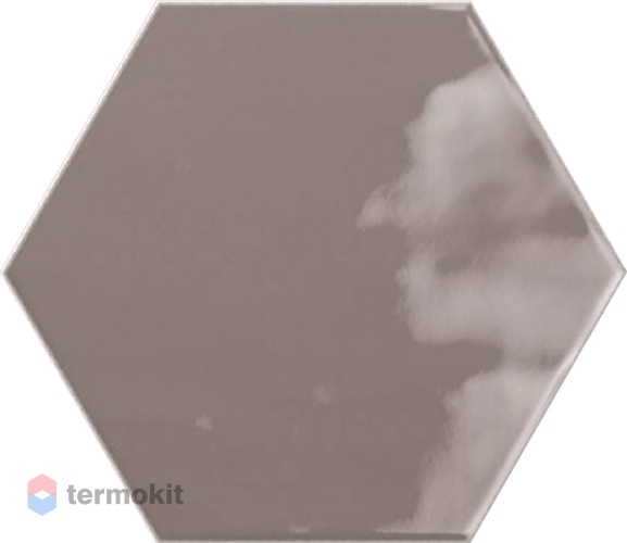 Керамическая плитка Ribesalbes Geometry Hex Charcoal Glossy настенная 15x17.3